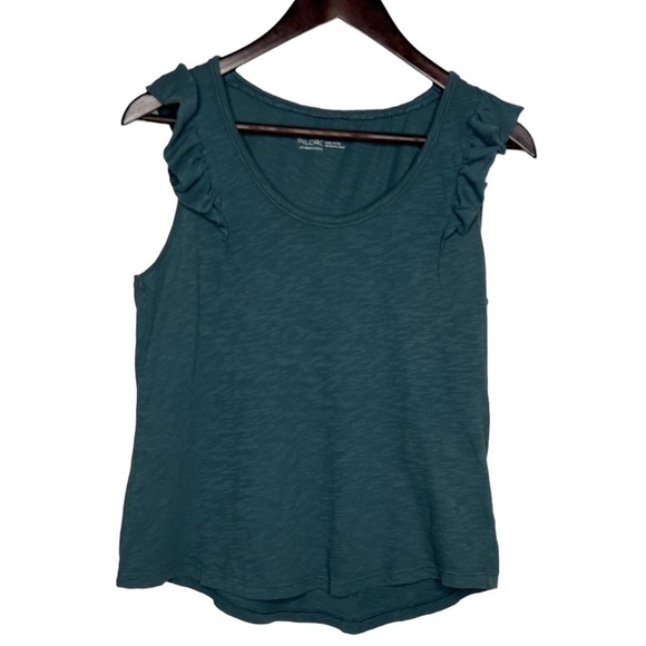 Anthropologie Pilcro Ruffle Cap Sleeve Tee - Picture 1 of 5